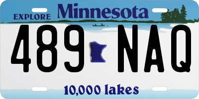 MN license plate 489NAQ
