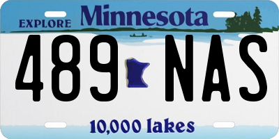 MN license plate 489NAS