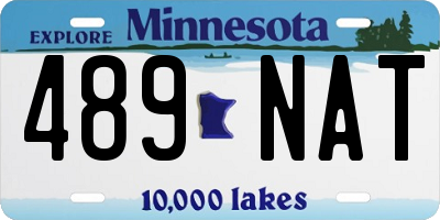 MN license plate 489NAT