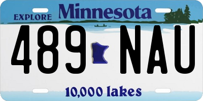 MN license plate 489NAU