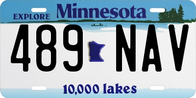 MN license plate 489NAV