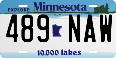 MN license plate 489NAW