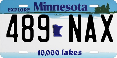 MN license plate 489NAX