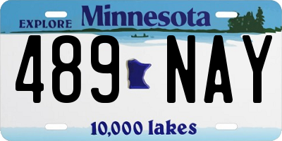 MN license plate 489NAY