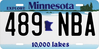 MN license plate 489NBA