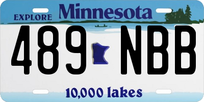 MN license plate 489NBB