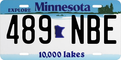 MN license plate 489NBE