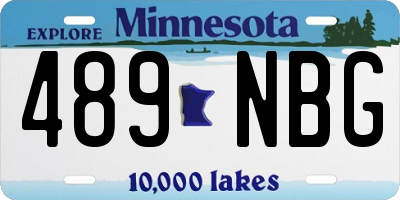 MN license plate 489NBG