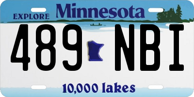 MN license plate 489NBI