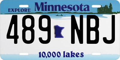 MN license plate 489NBJ