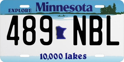 MN license plate 489NBL
