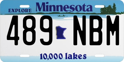 MN license plate 489NBM