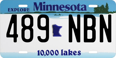 MN license plate 489NBN