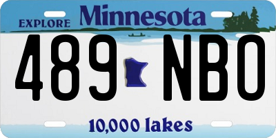MN license plate 489NBO