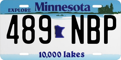 MN license plate 489NBP