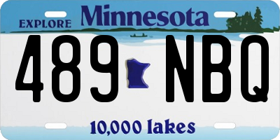 MN license plate 489NBQ