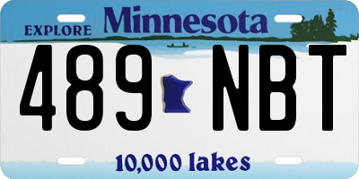MN license plate 489NBT