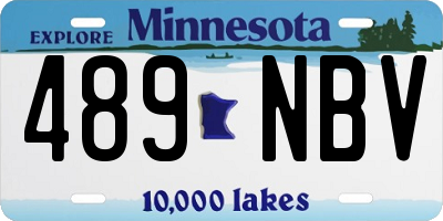 MN license plate 489NBV
