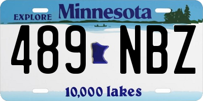 MN license plate 489NBZ