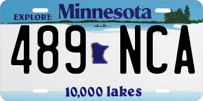 MN license plate 489NCA