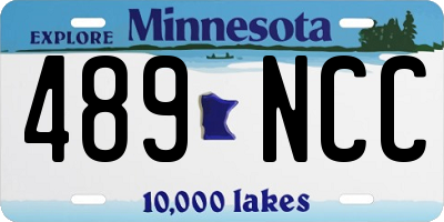 MN license plate 489NCC