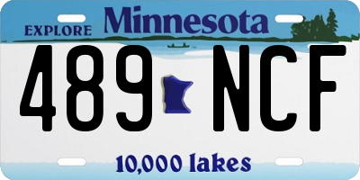 MN license plate 489NCF