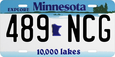 MN license plate 489NCG