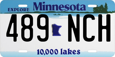 MN license plate 489NCH