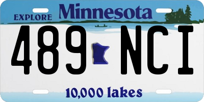 MN license plate 489NCI
