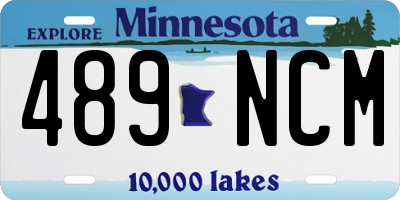 MN license plate 489NCM