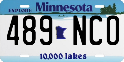 MN license plate 489NCO