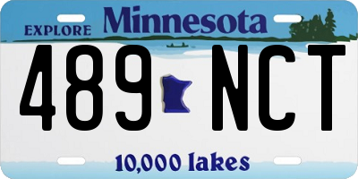 MN license plate 489NCT