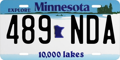 MN license plate 489NDA