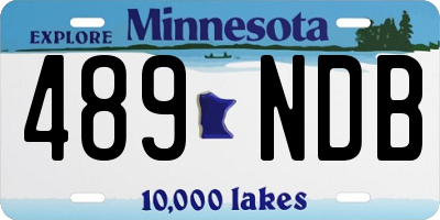 MN license plate 489NDB