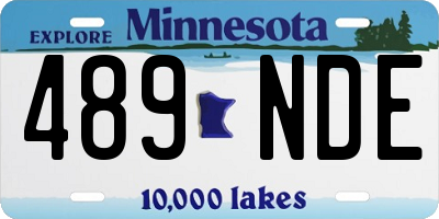 MN license plate 489NDE