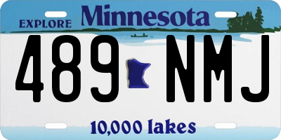 MN license plate 489NMJ