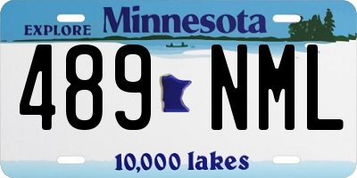 MN license plate 489NML