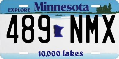MN license plate 489NMX