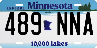 MN license plate 489NNA