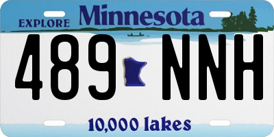 MN license plate 489NNH