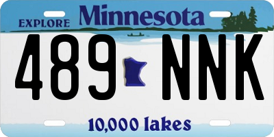 MN license plate 489NNK