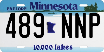 MN license plate 489NNP