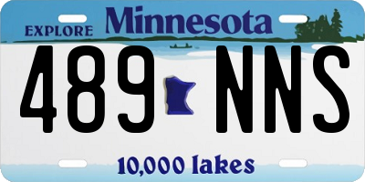 MN license plate 489NNS