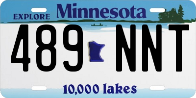 MN license plate 489NNT