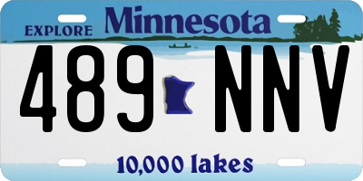 MN license plate 489NNV