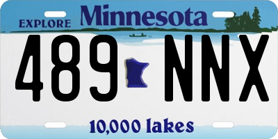 MN license plate 489NNX