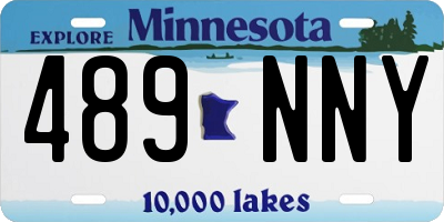 MN license plate 489NNY