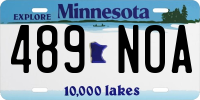 MN license plate 489NOA