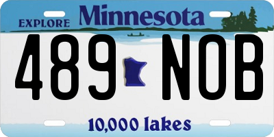 MN license plate 489NOB