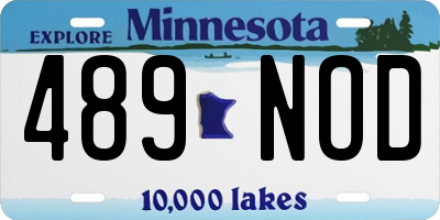 MN license plate 489NOD